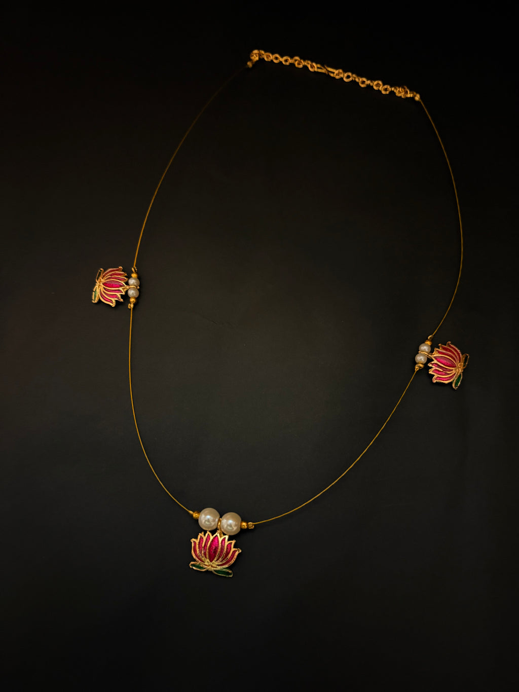 Nira Lotus Wire Necklace