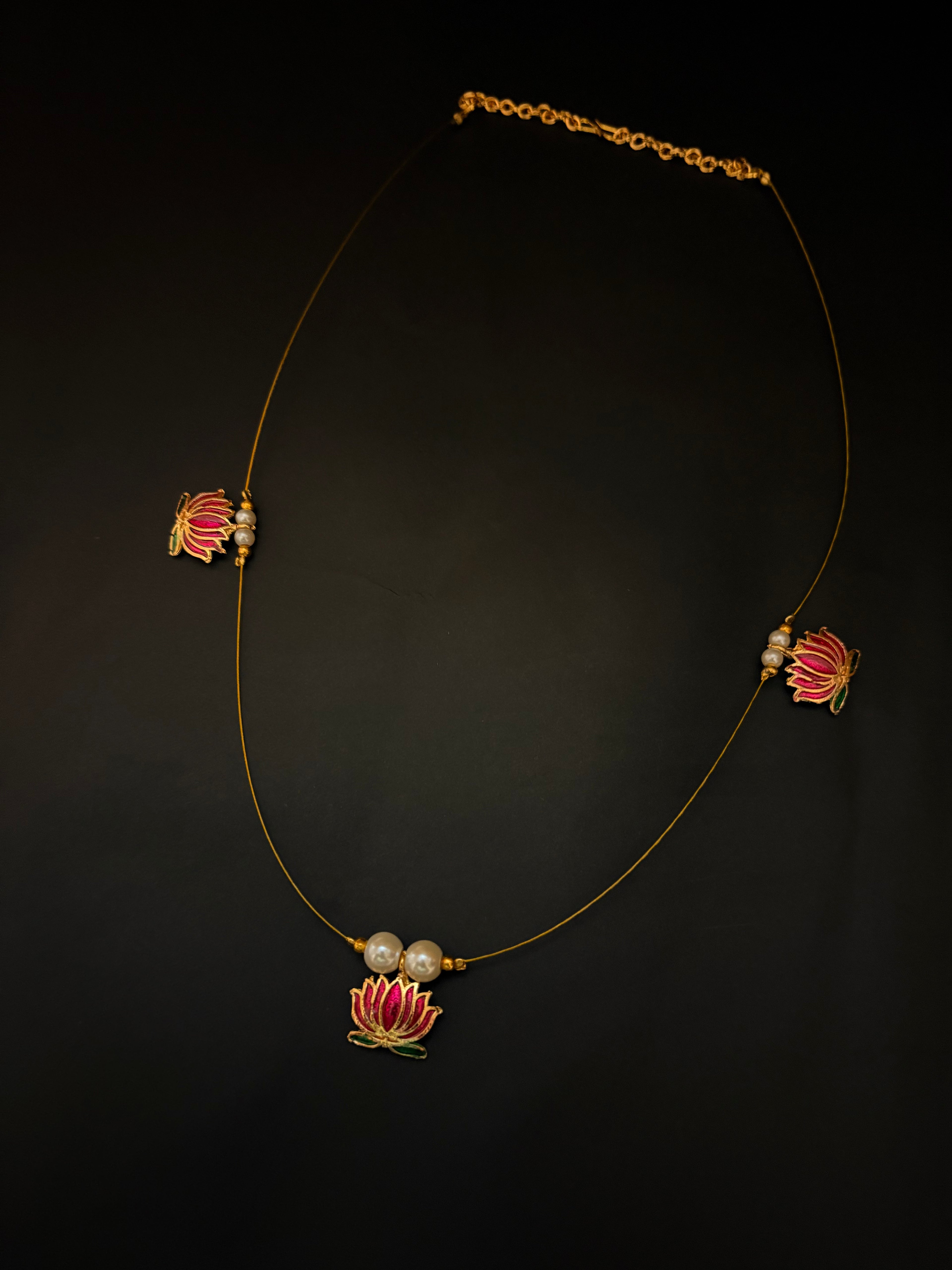 Nira Lotus Wire Necklace