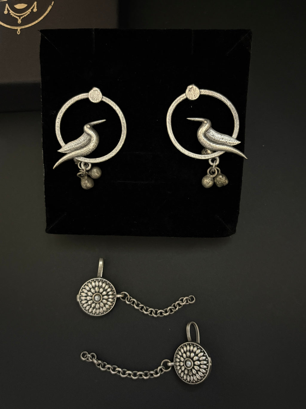 Antique Bird Design with Earring Cuff