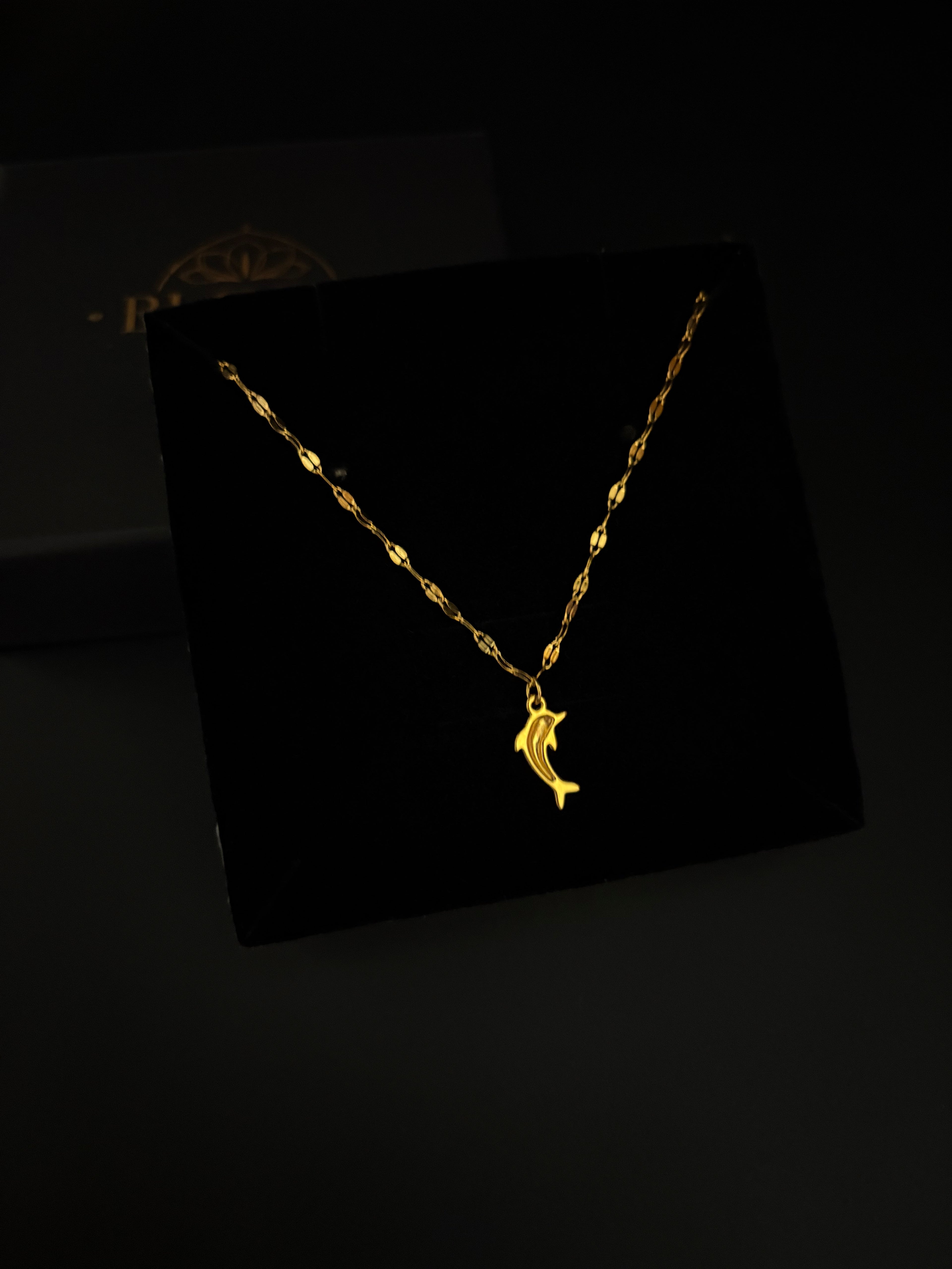 Minimalist Gold Dolphin Chain