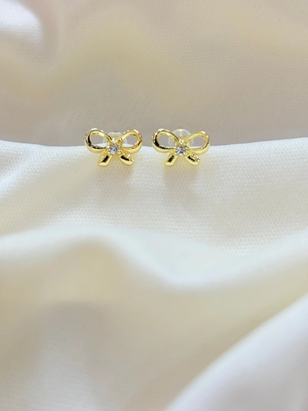 Mini Bow Ear Studs - Bloom