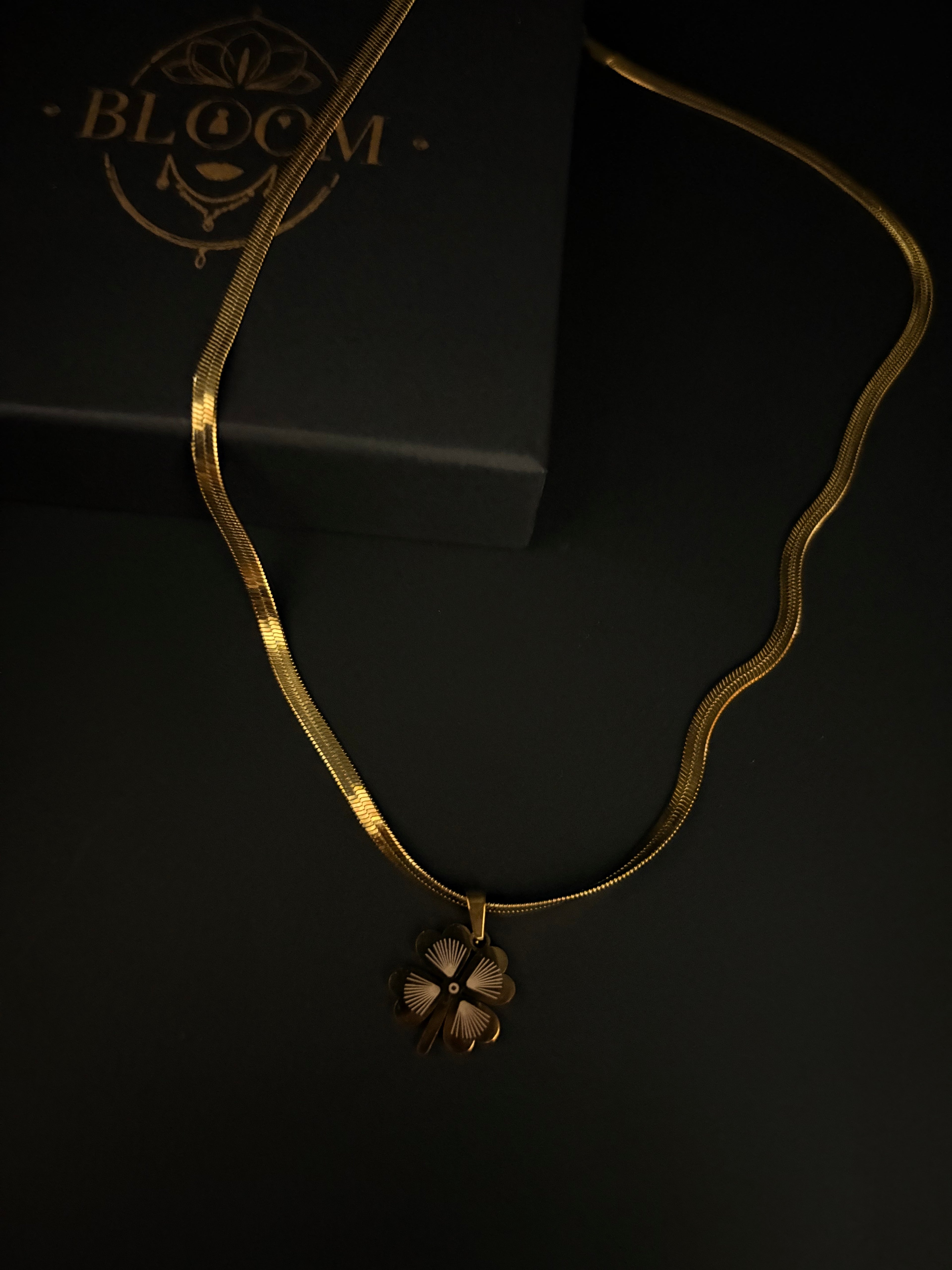 Four Leaf Clover Gold Necklace