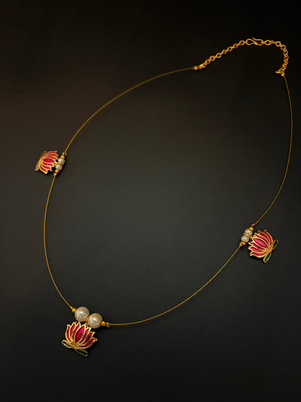Nira Lotus Wire Necklace