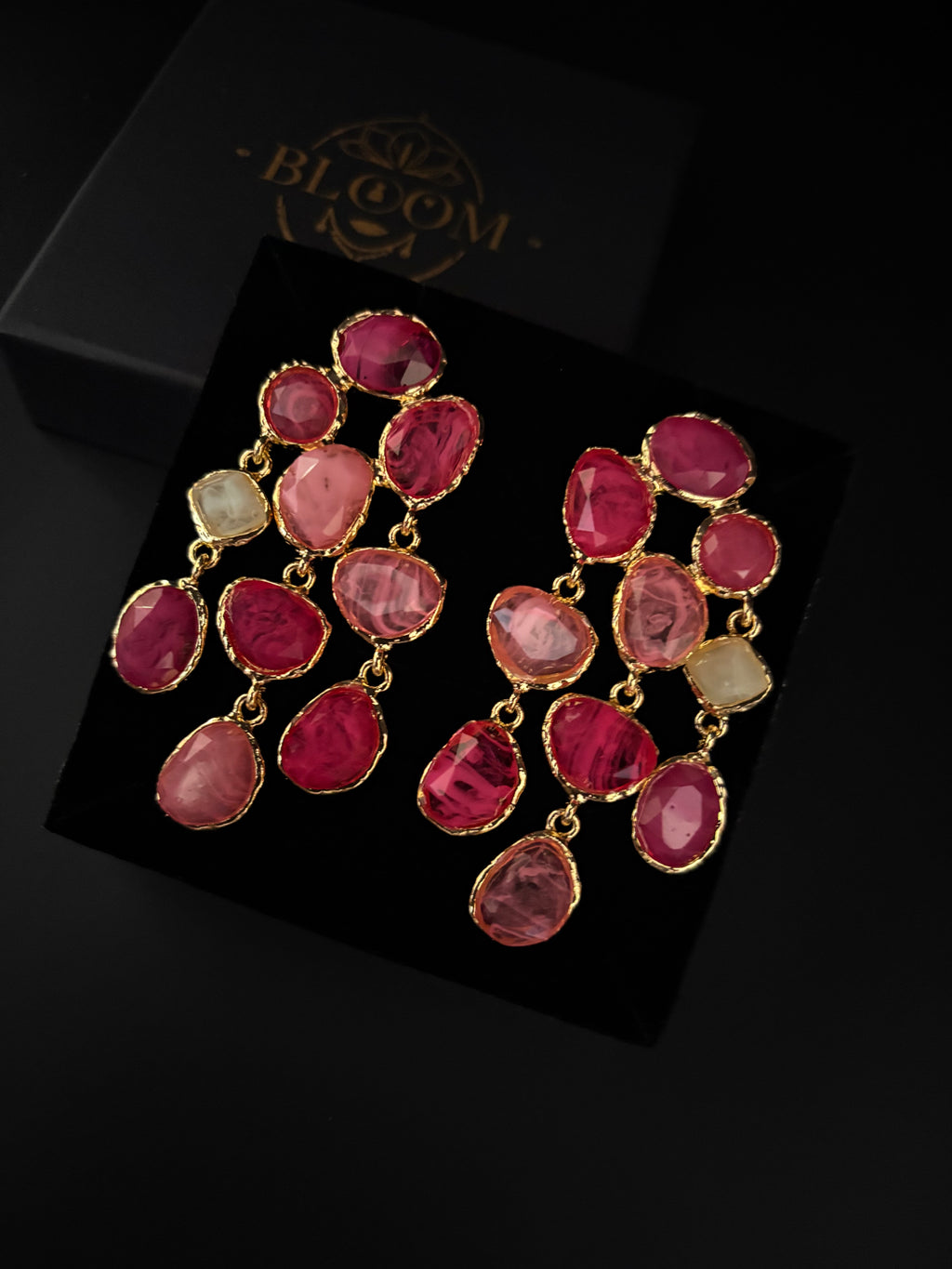Crimson Cascade Earrings