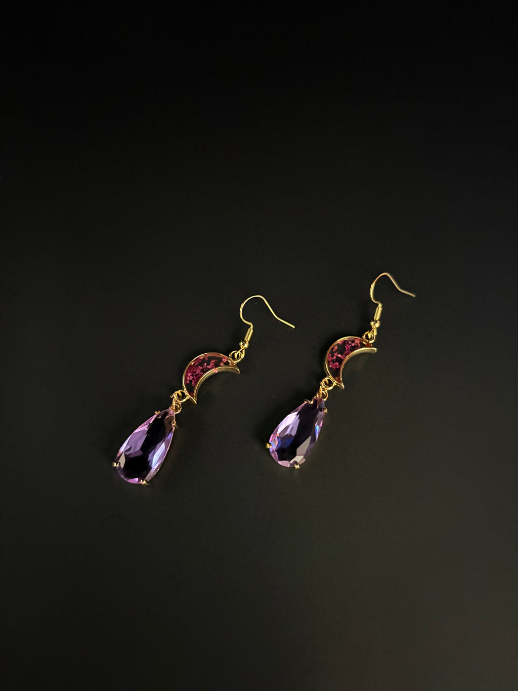 Celestial Amethyst Drop Earrings