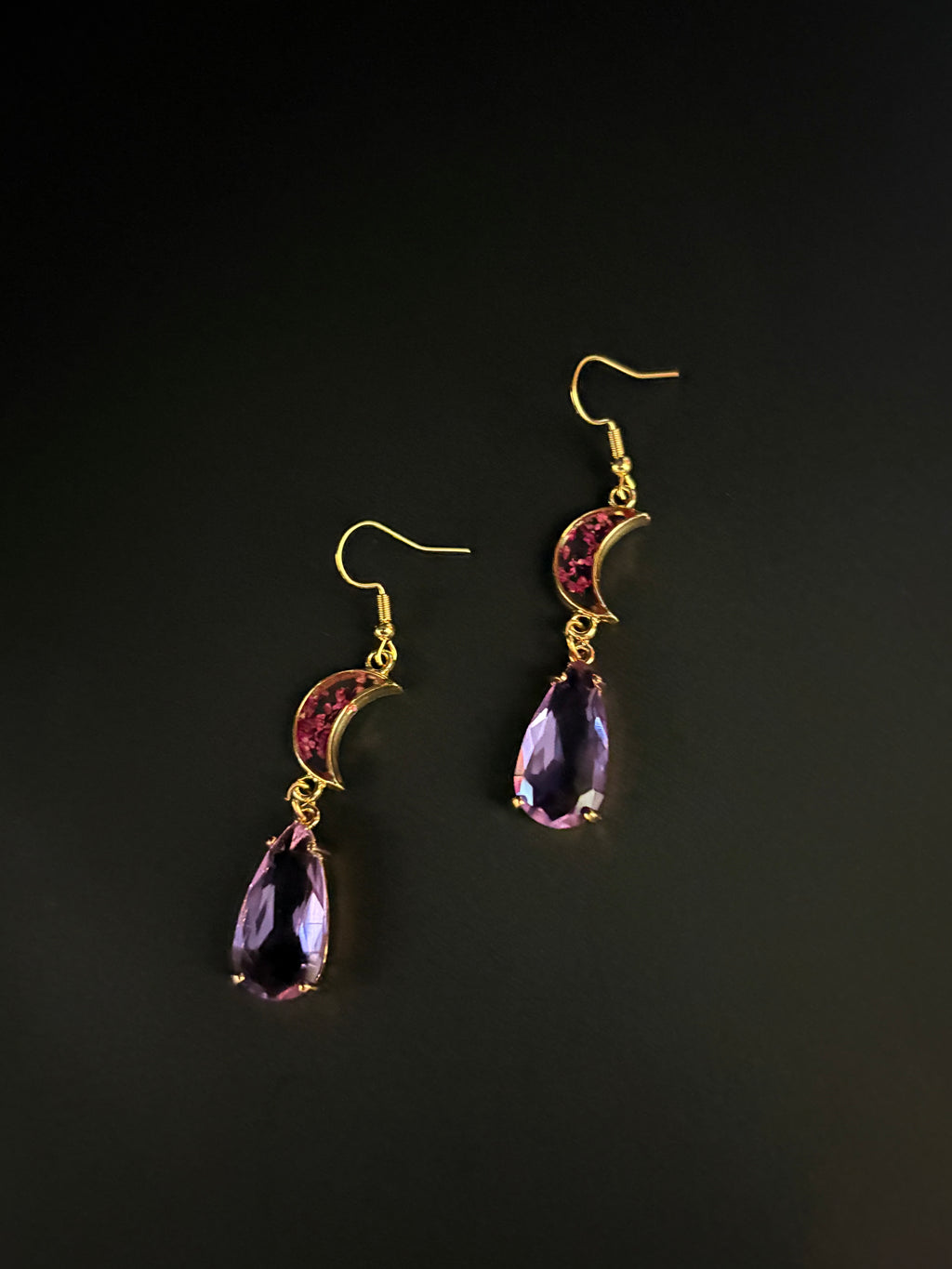 Celestial Amethyst Drop Earrings