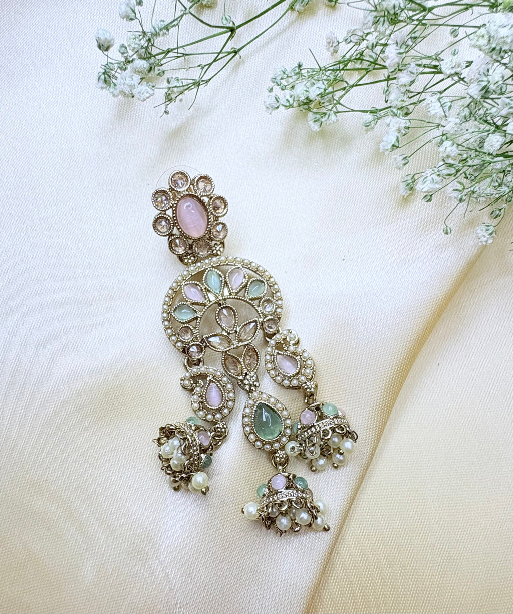 Polki Pearl Jhumka Collection Bloom