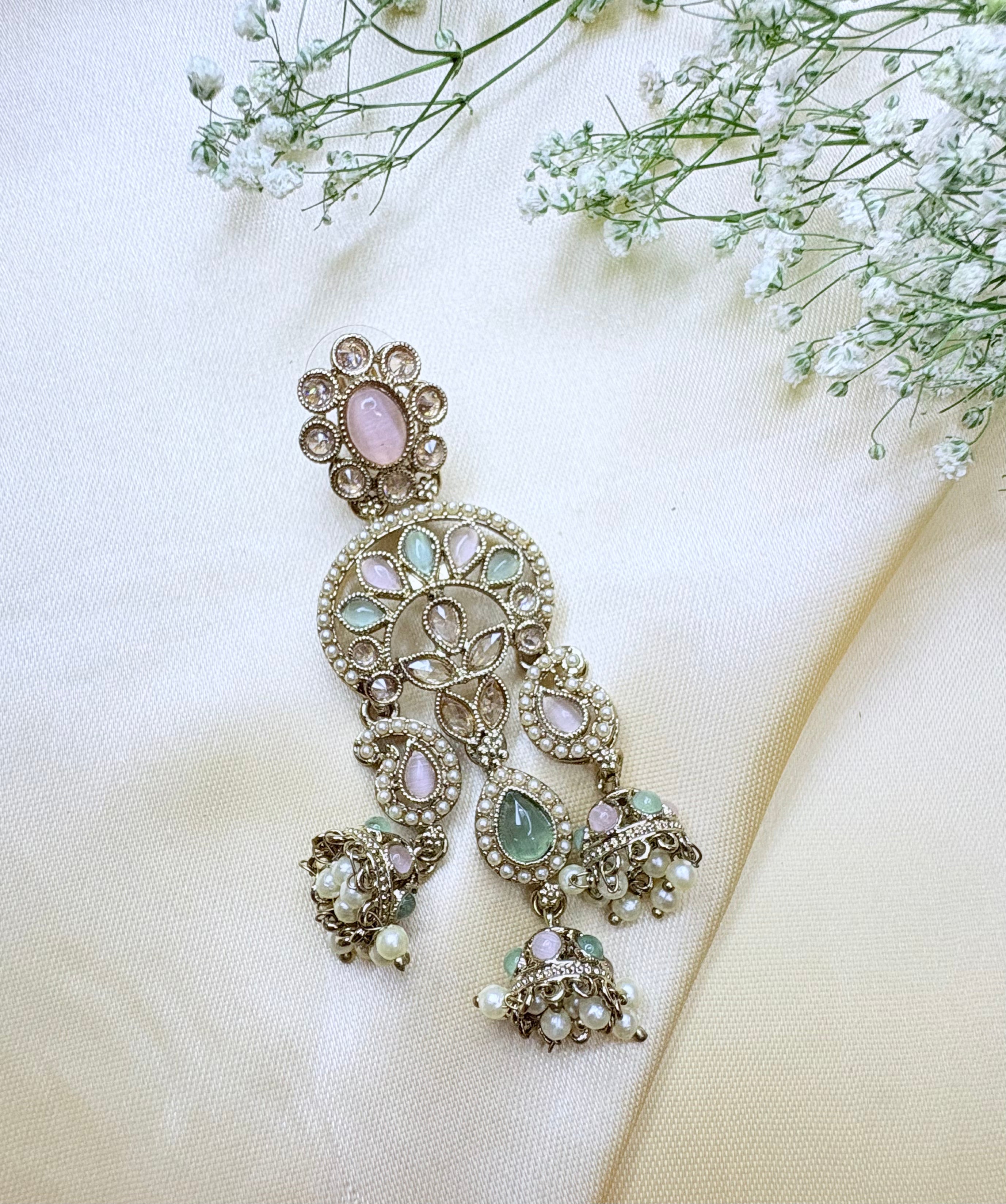 Polki Pearl Jhumka Collection Bloom