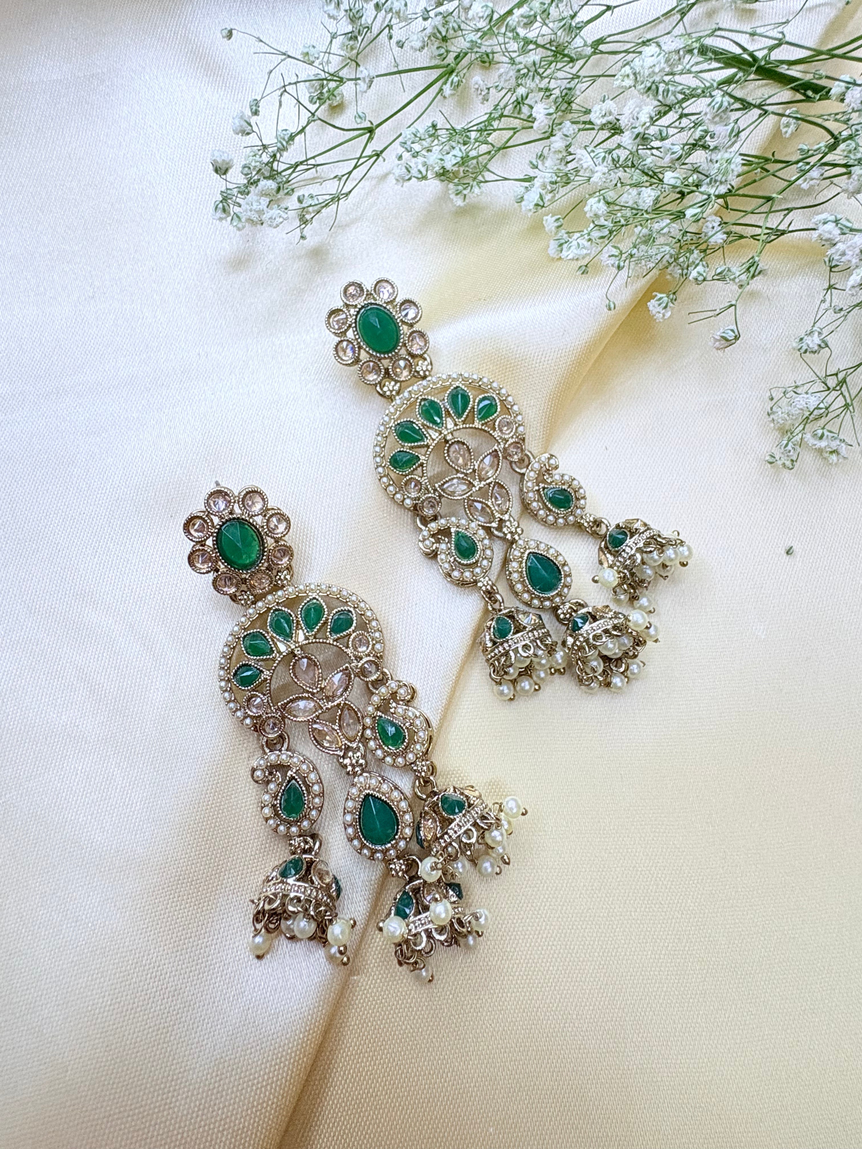 Polki Pearl Jhumka Collection Bloom