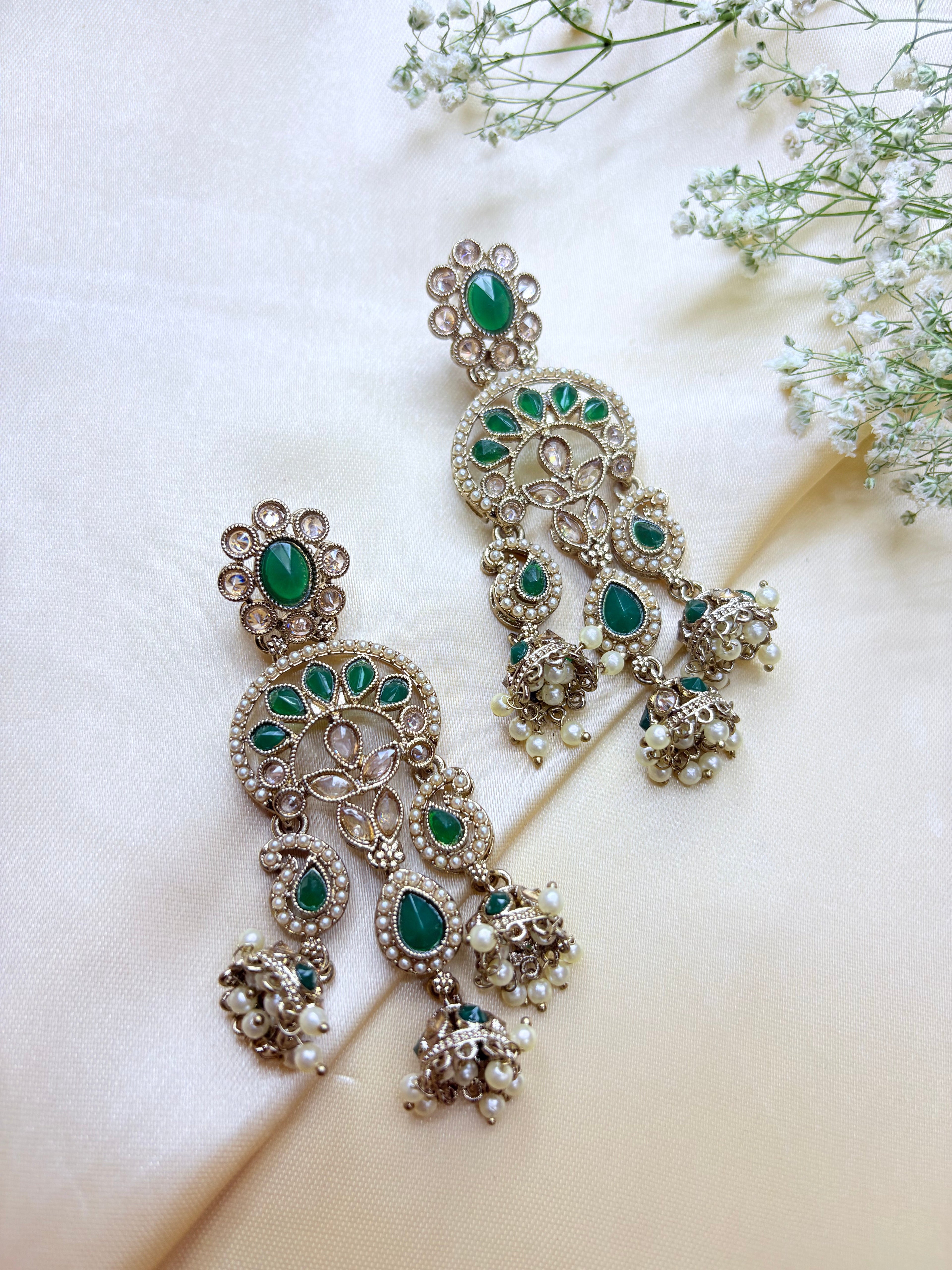 Polki Pearl Jhumka Collection Bloom