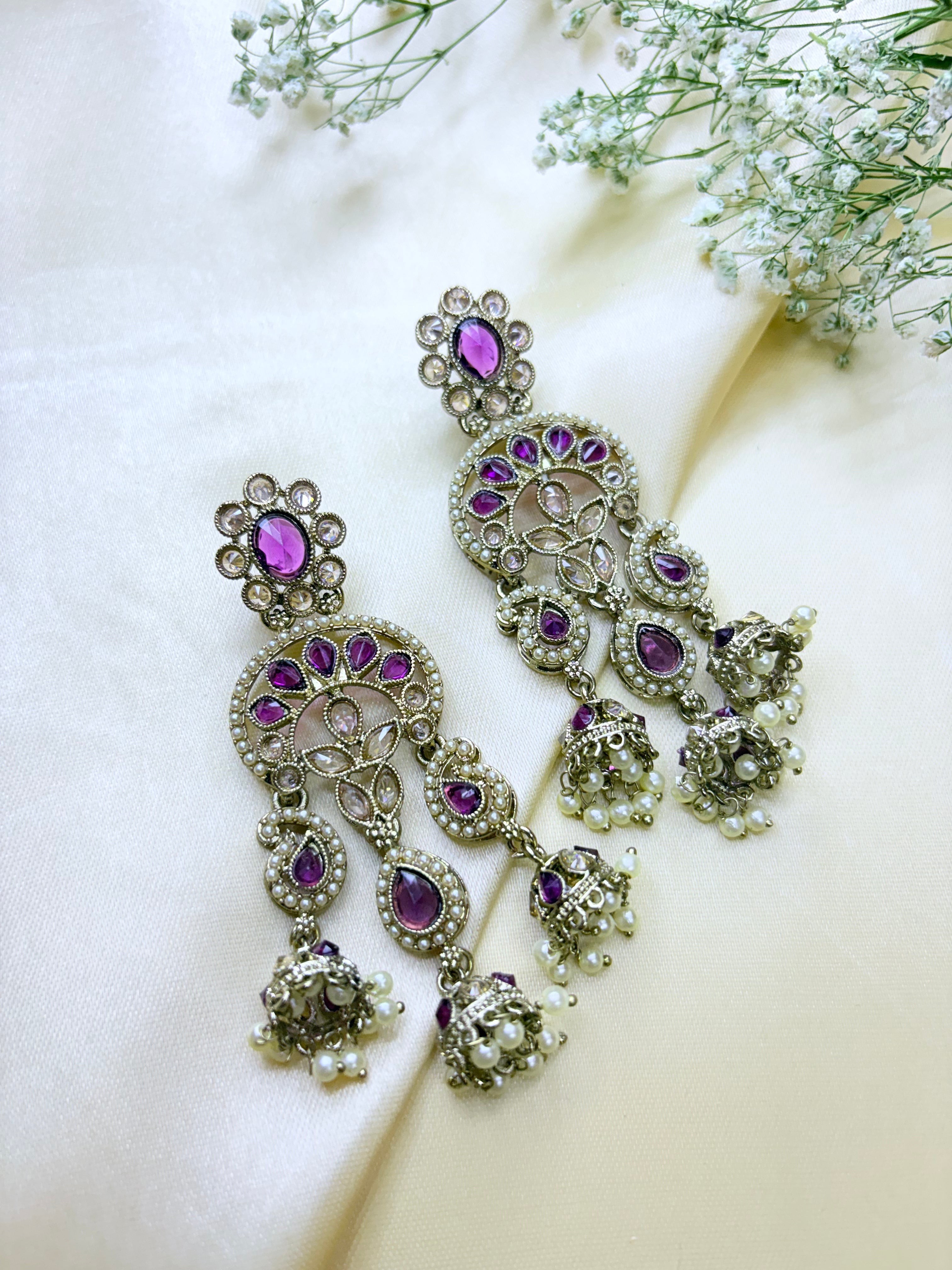 Polki Pearl Jhumka Collection Bloom