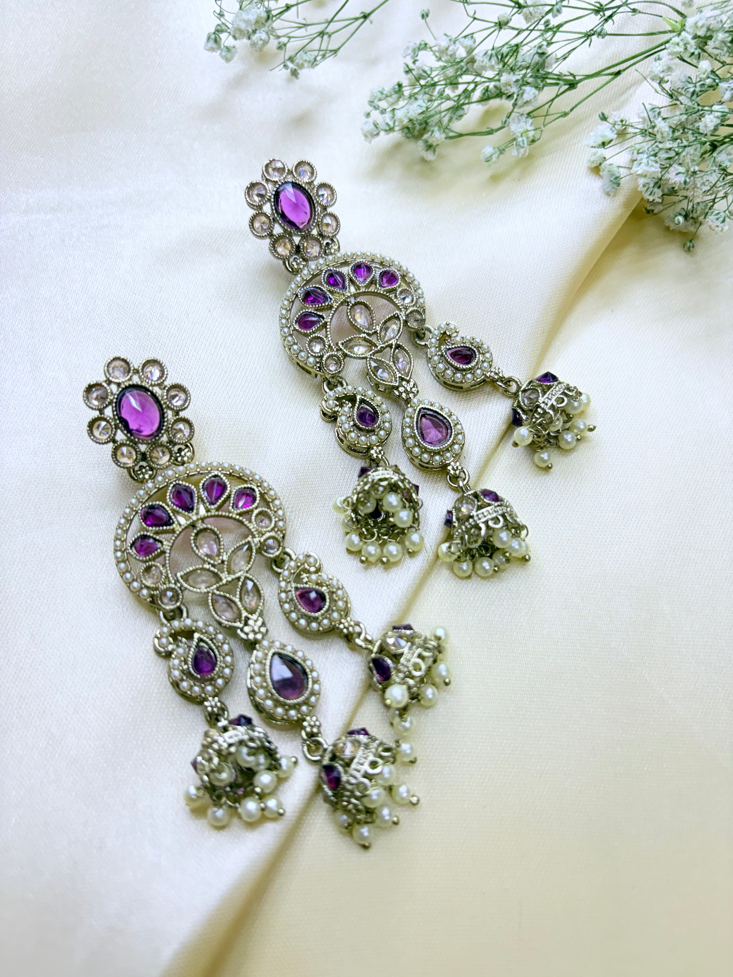 Polki Pearl Jhumka Collection Bloom