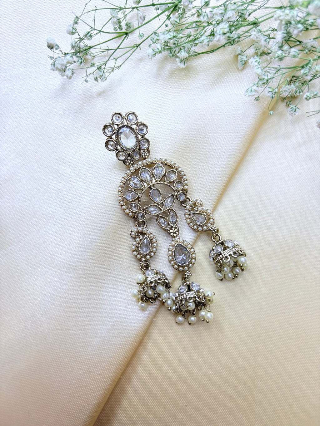 Polki Pearl Jhumka Collection Bloom