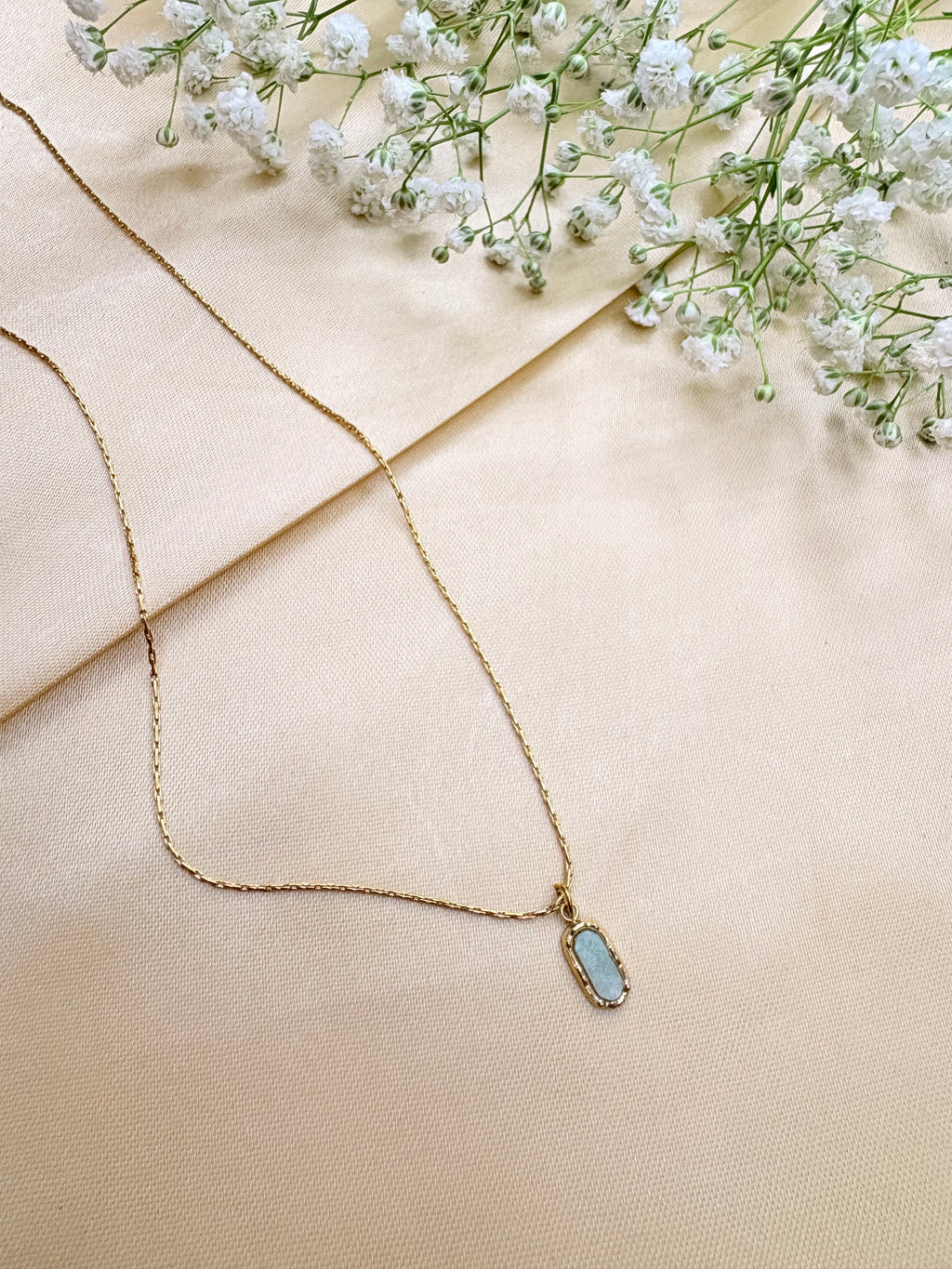 Mint & Teal Pendant Necklace