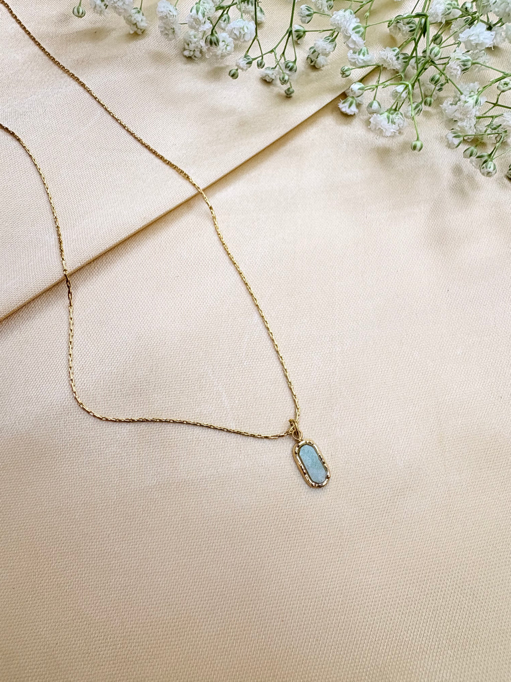 Mint & Teal Pendant Necklace