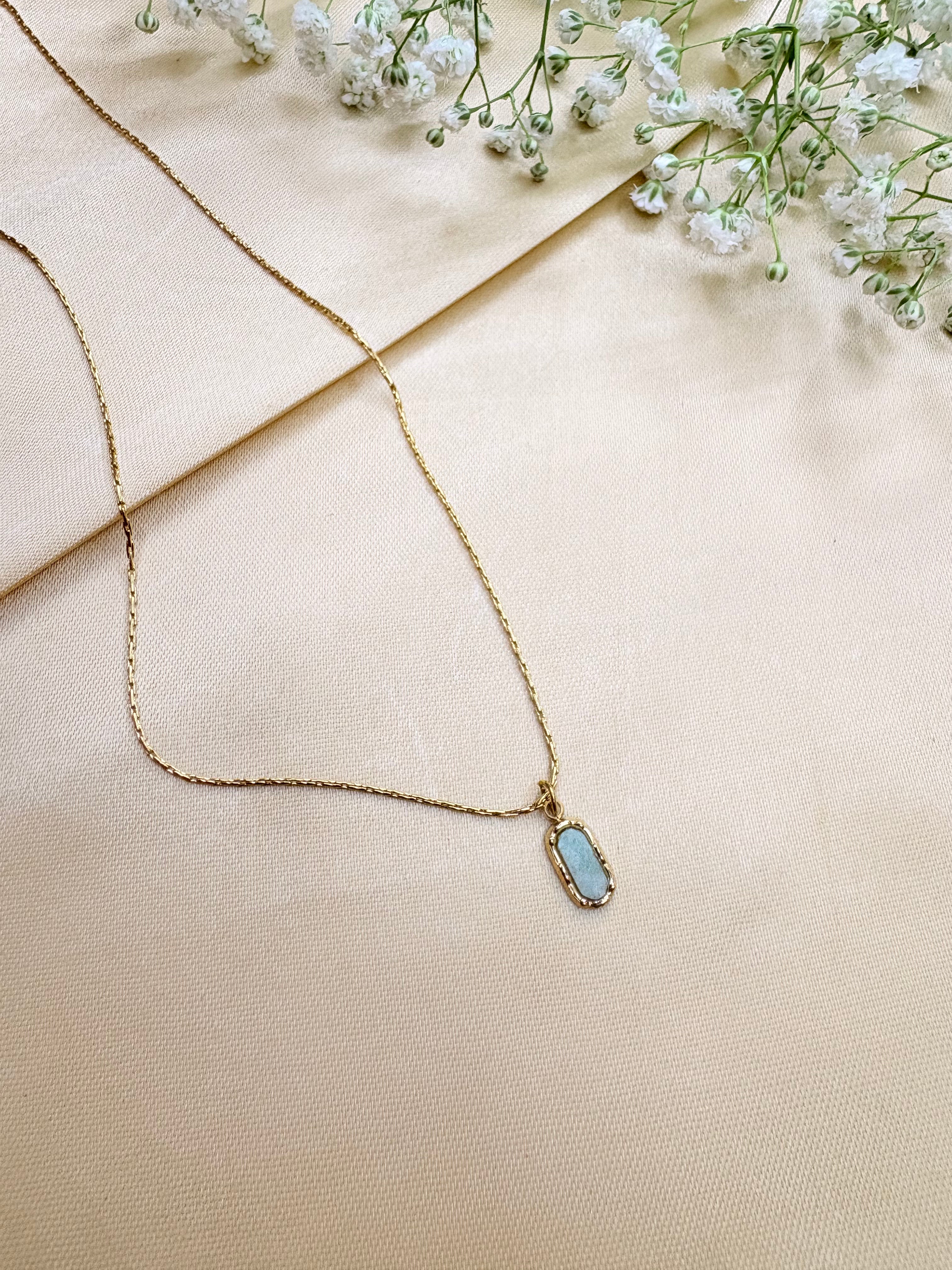 Mint & Teal Pendant Necklace