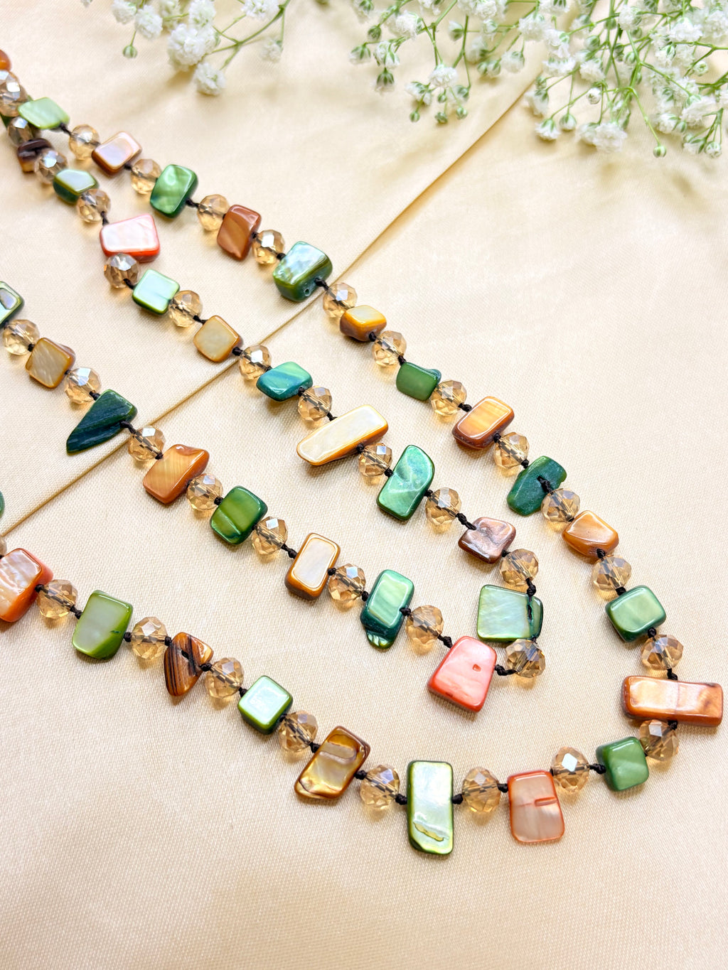Bohemian Colorful Shell Beaded Double-Layer Necklace
