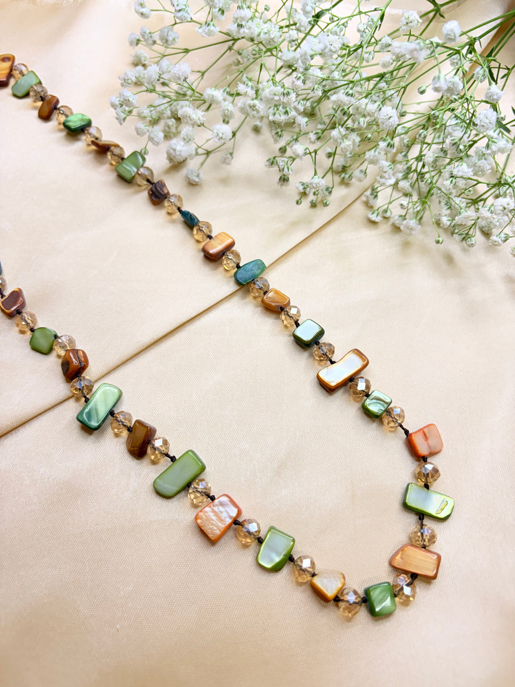 Bohemian Colorful Shell Beaded Double-Layer Necklace