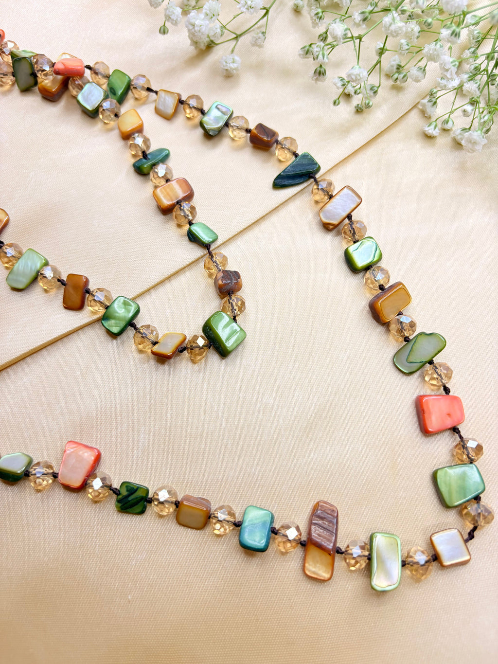 Bohemian Colorful Shell Beaded Double-Layer Necklace