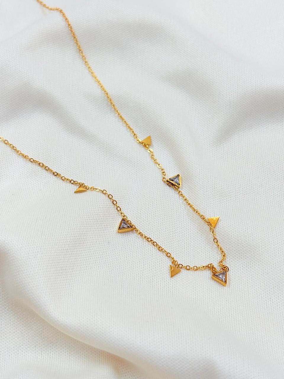 Tiny Triangular Treasures Neck-piece - Bloom