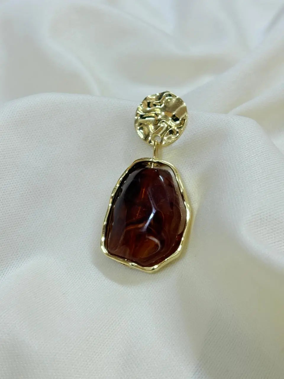 Gold Plated Molten Ember Earrings - Bloom