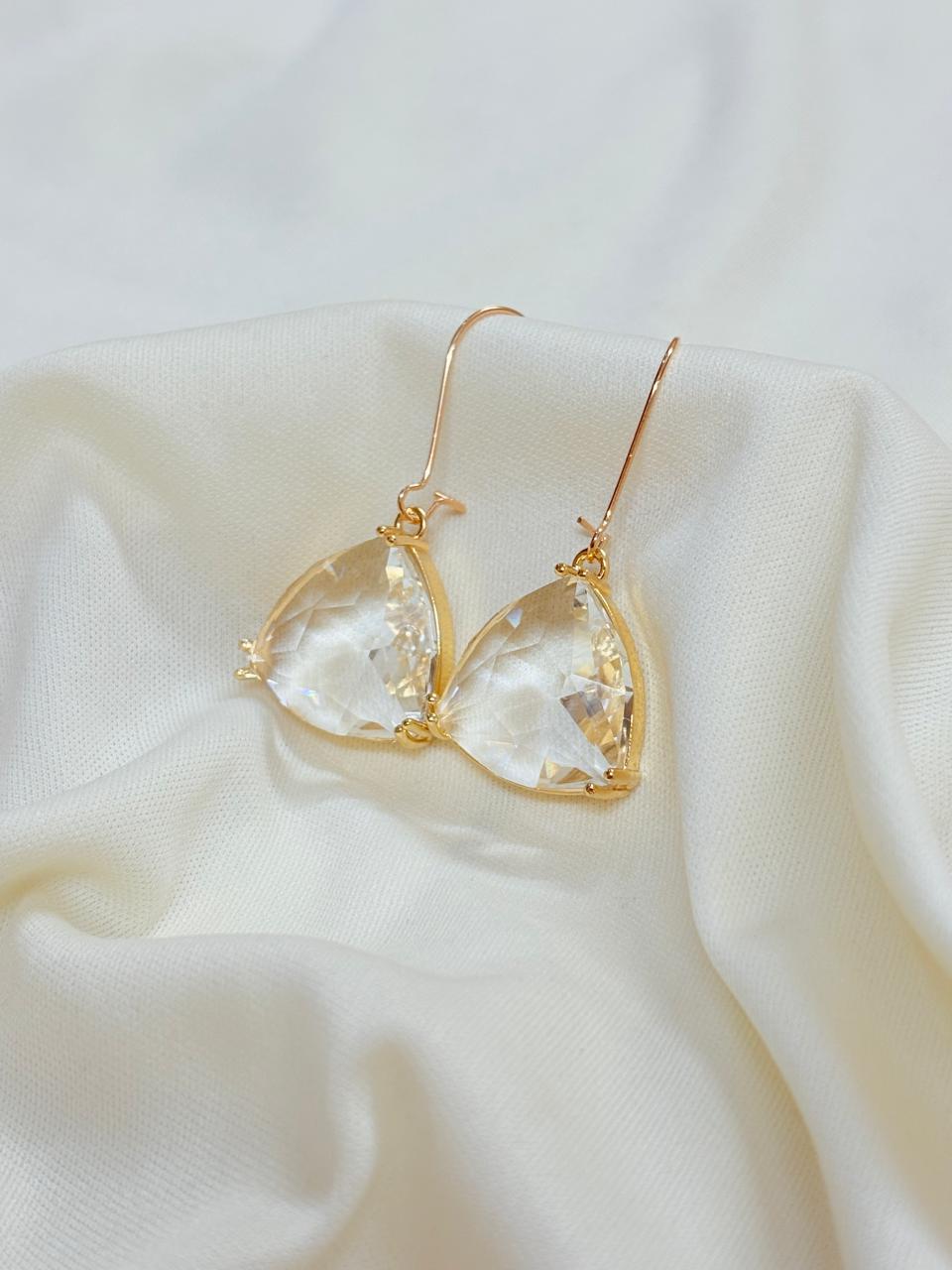 Cystral Clear Dangle Earrings - Bloom