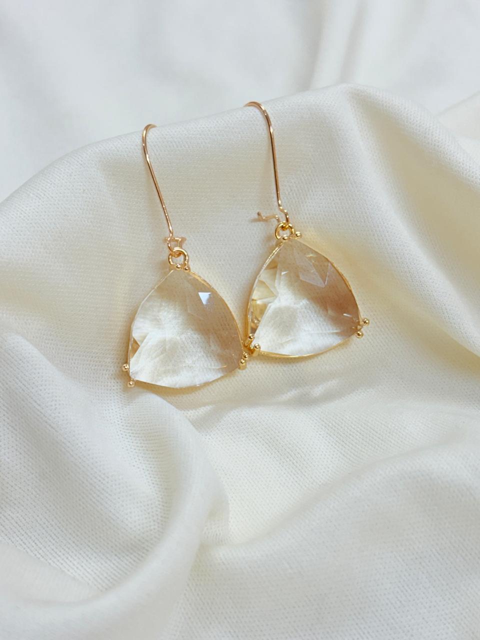 Cystral Clear Dangle Earrings - Bloom