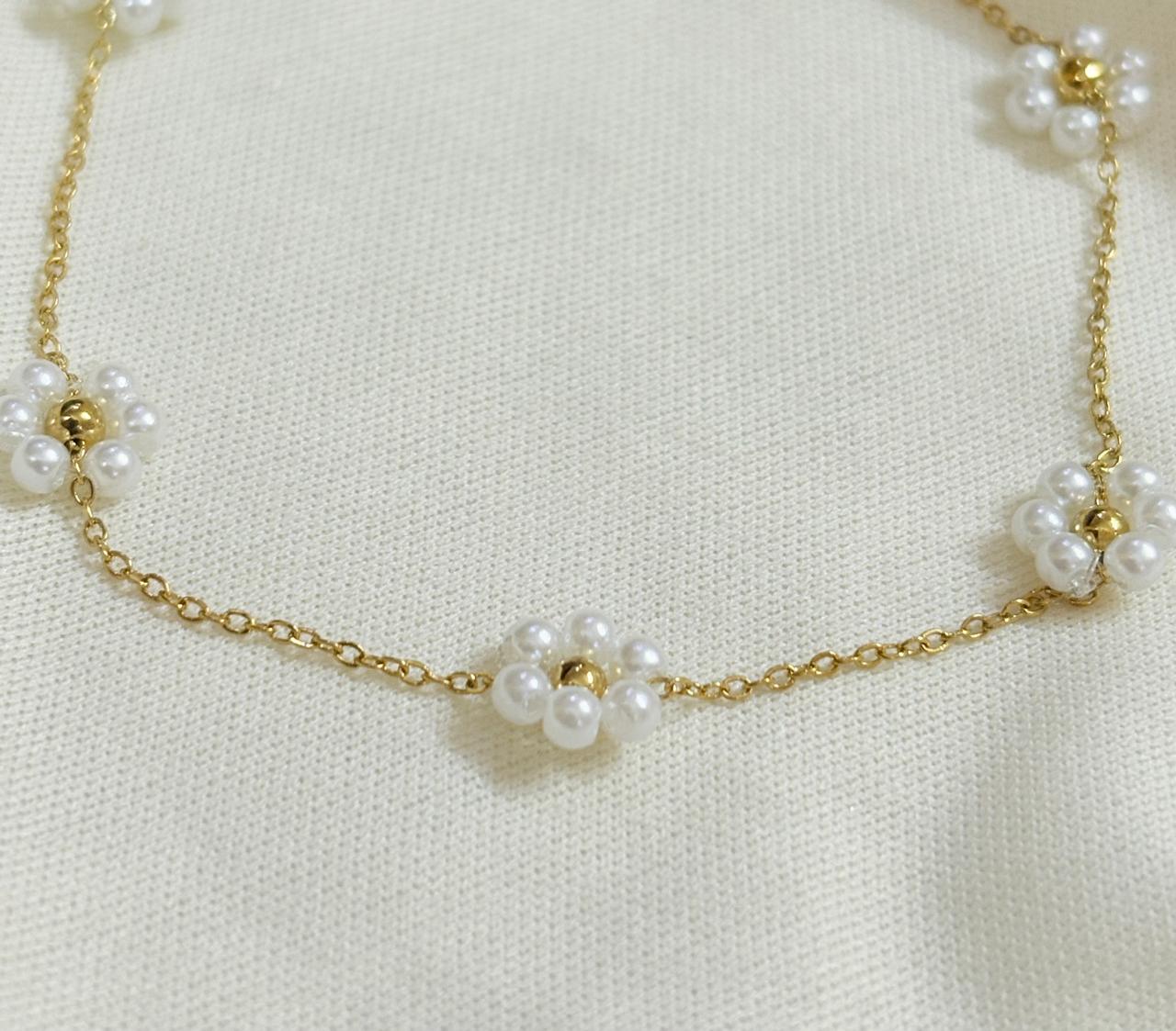 Flora Pearl Chain Bracelet - Bloom