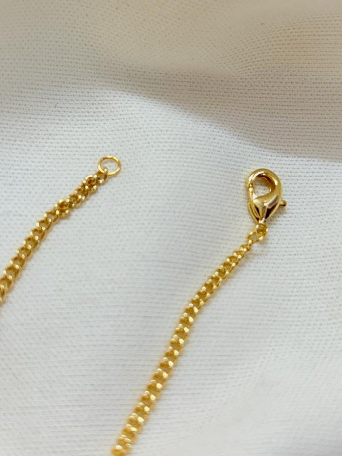 Gold Plated Chain With Tiger Eye Pendant Necklace - Bloom