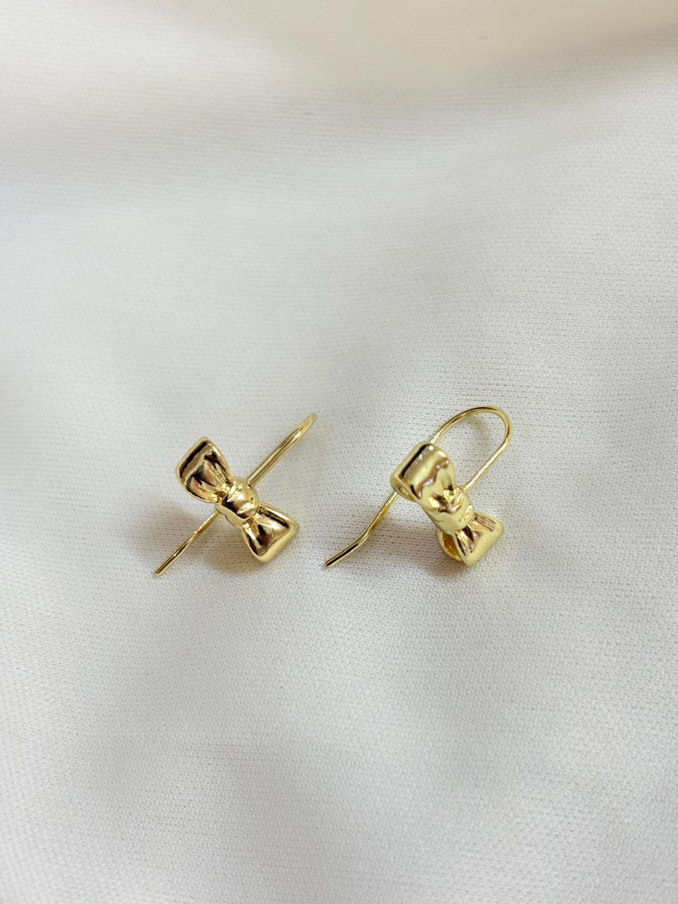 Mini Bow Gold Plated Earrings - Bloom