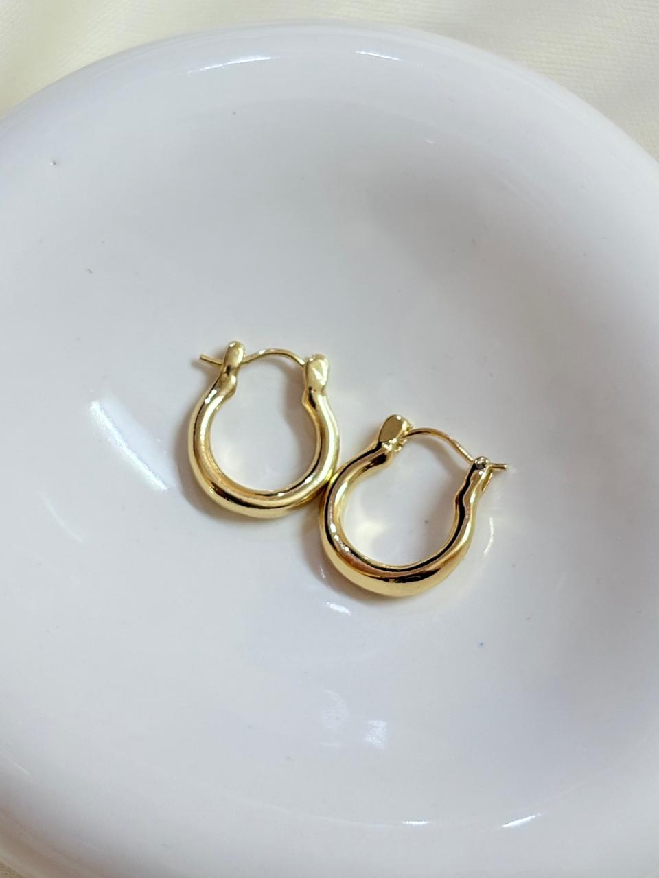 Gold Plated Sun Hoops Earring - Bloom