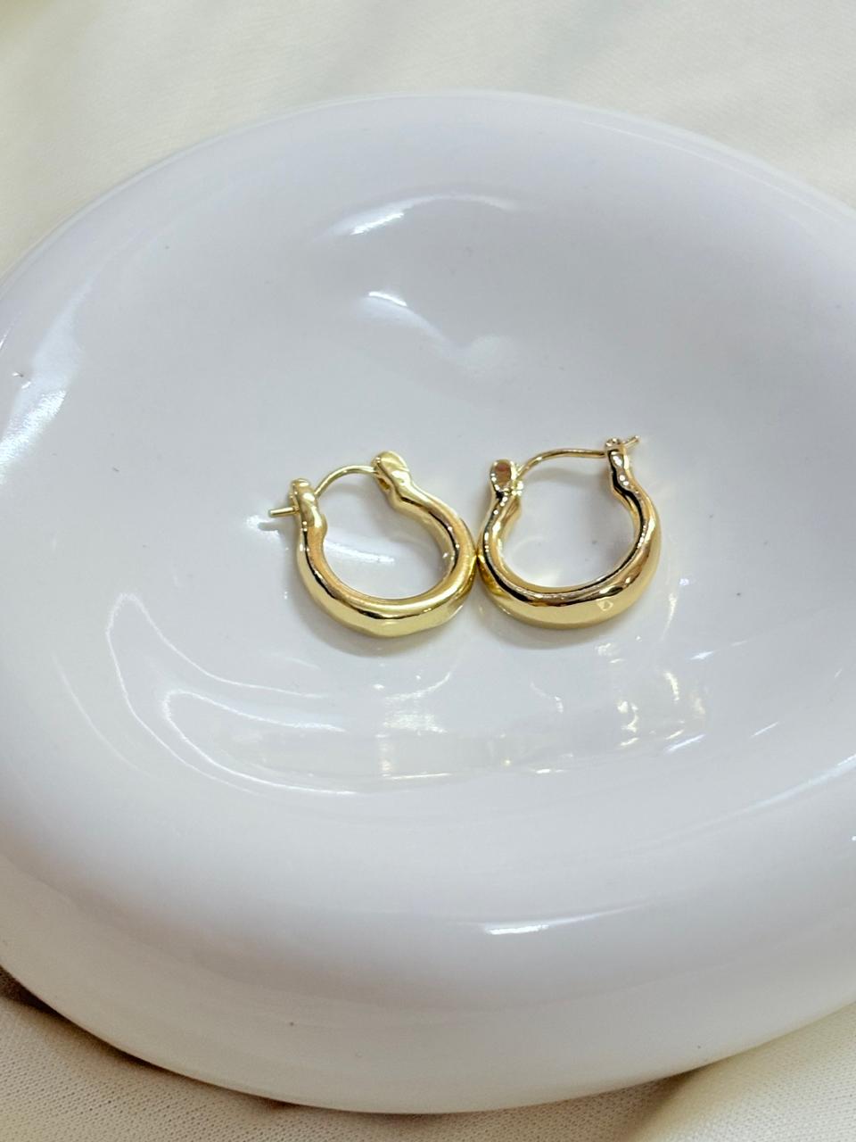 Gold Plated Sun Hoops Earring - Bloom