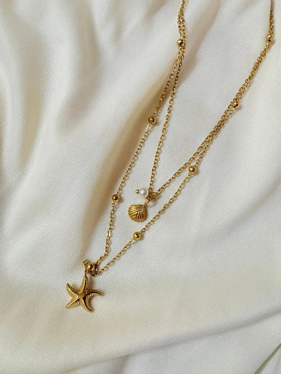 Starry Shell Gold Plated  Necklace - Bloom