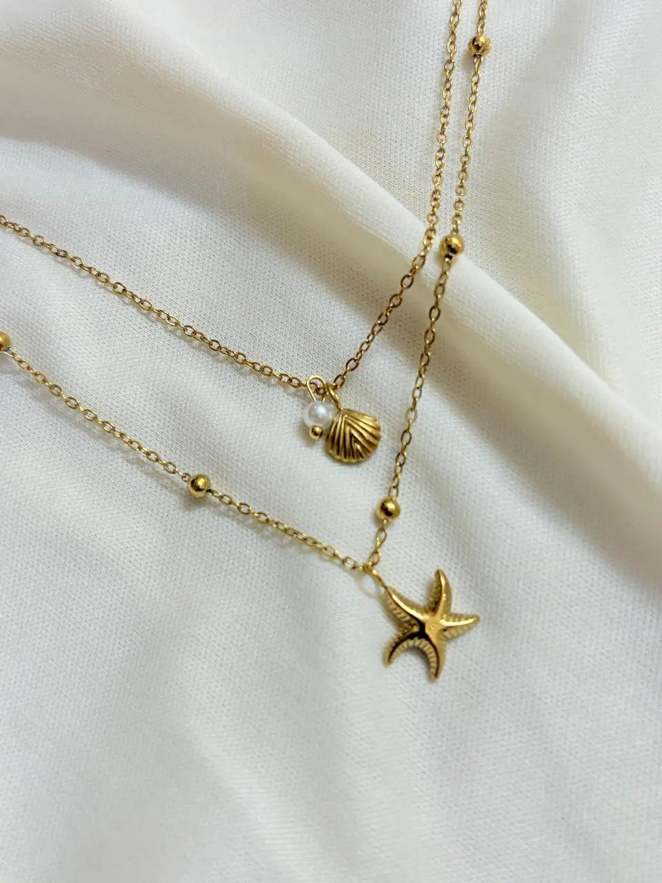 Starry Shell Gold Plated  Necklace - Bloom