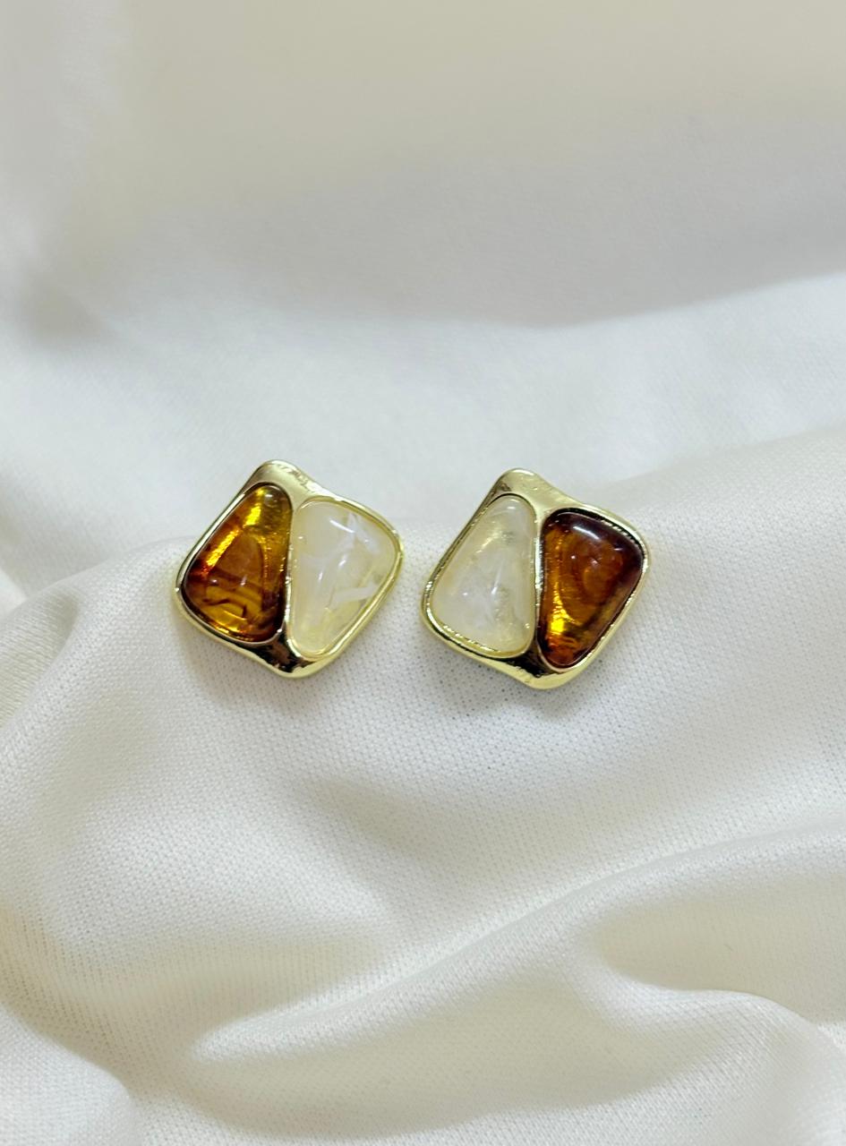 Classic Resin Square Studs - Bloom