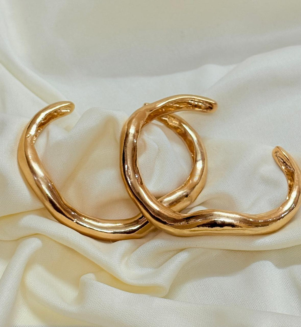 Gold Plated Lava Loop Bangle Set - Bloom