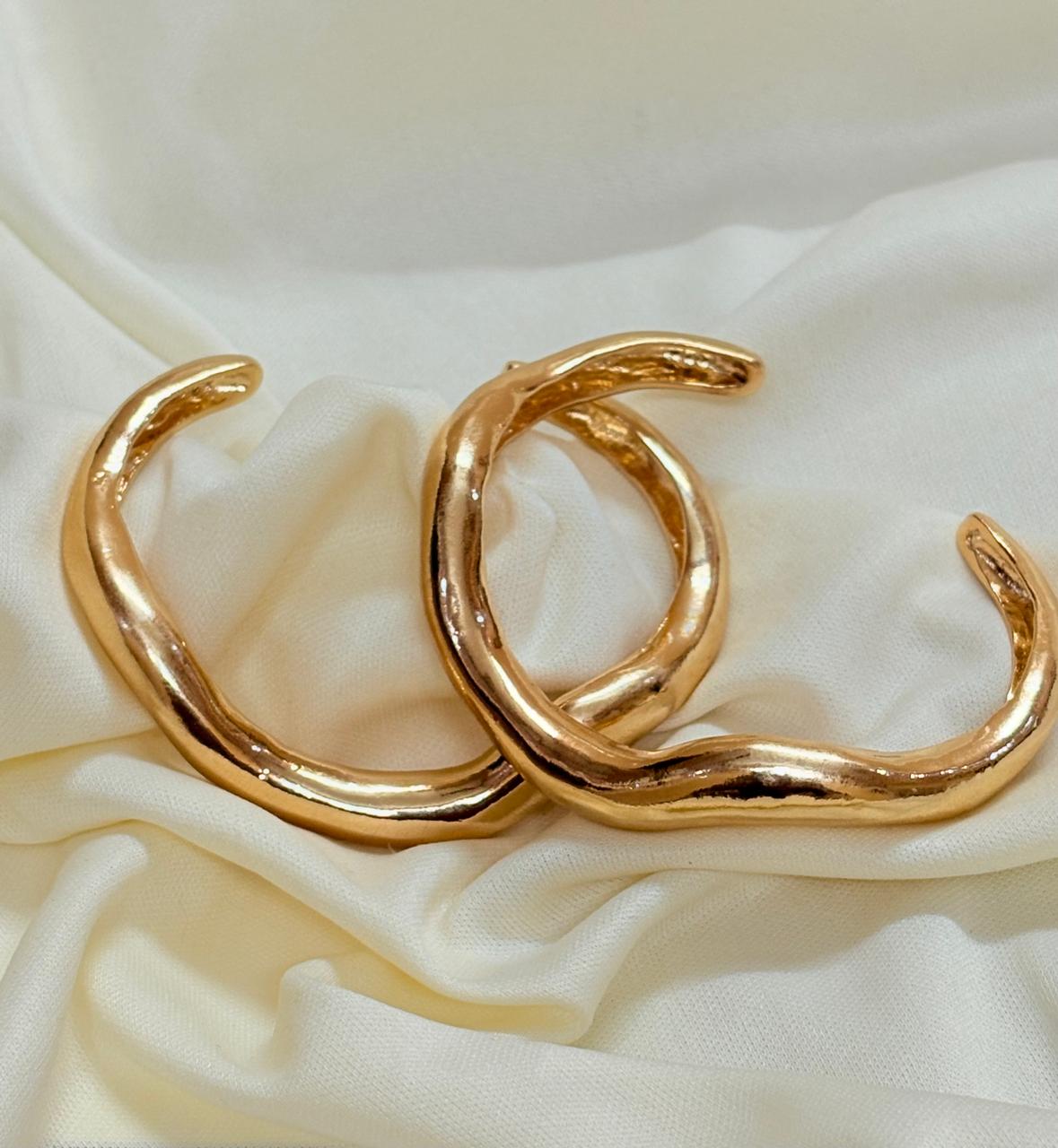 Gold Plated Lava Loop Bangle Set - Bloom