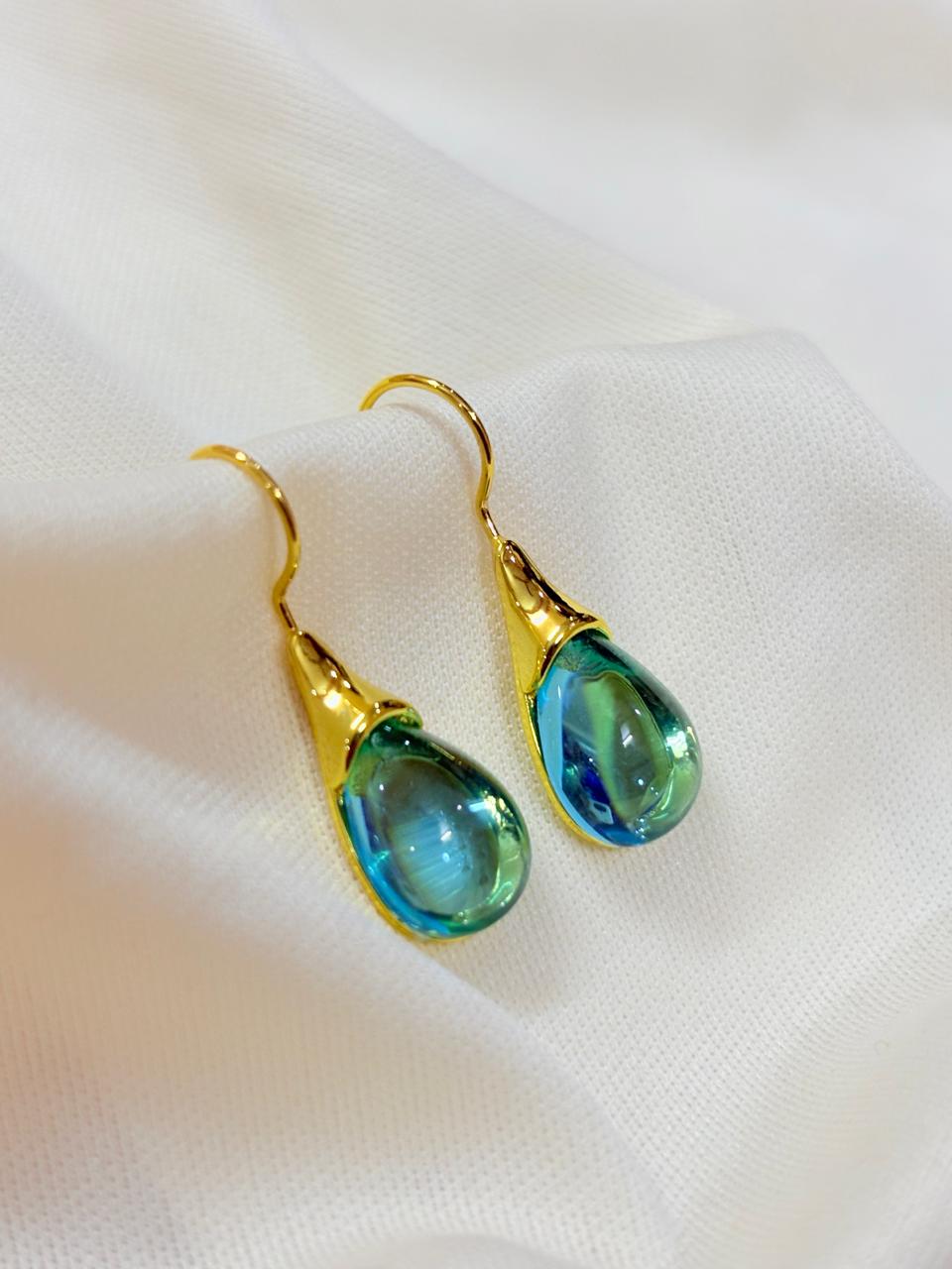 Oceanic Blue Drop Earrings - Bloom