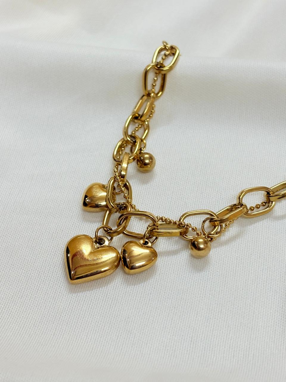 Heart Charm Bracelet - Bloom
